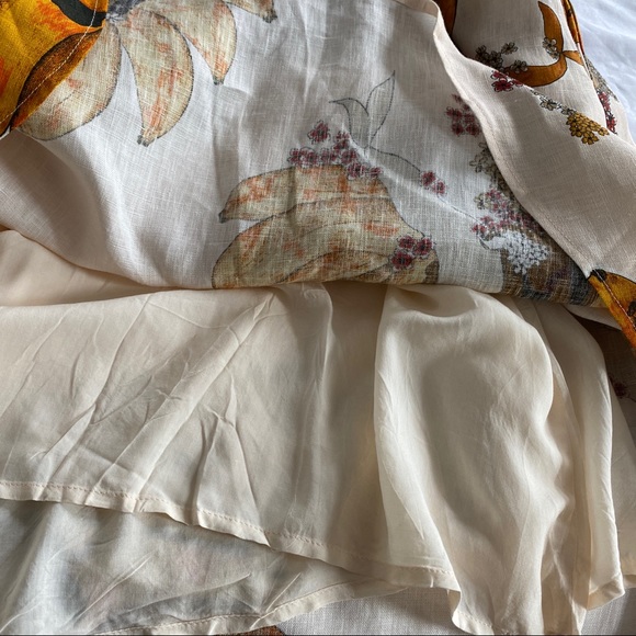 🥭 FARM Rio Off-White Mermaid Bananas Midi Dress - Picture 12 of 14